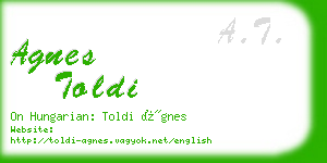 agnes toldi business card